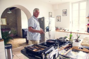 Cook Adam in the kitchen in France