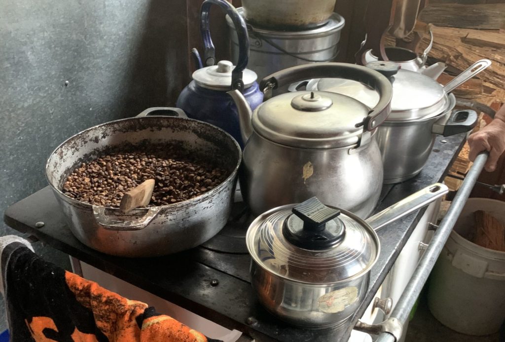 San Gerardo de Dota, Costa Rica -traditional coffee roasting