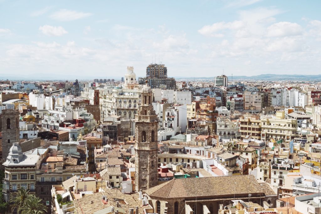 valencia old town skyline