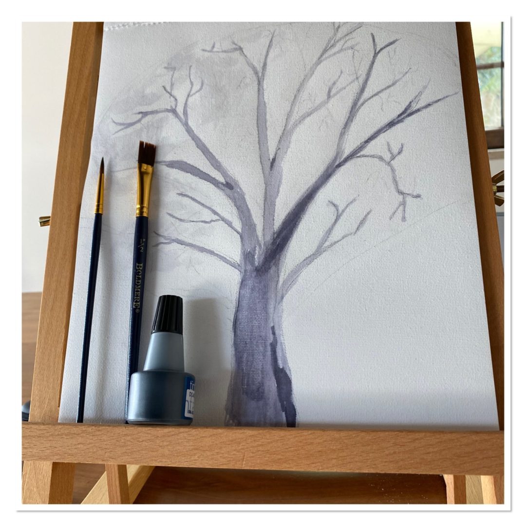 basic painting of tree