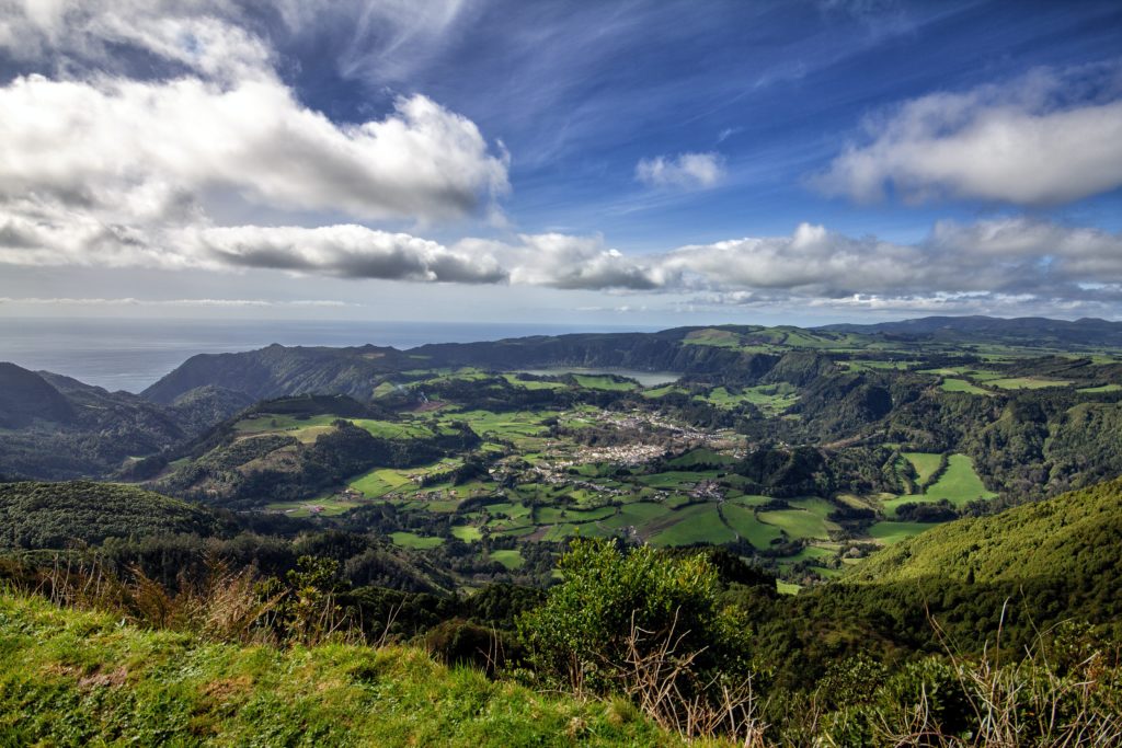 panoramic view of the azores