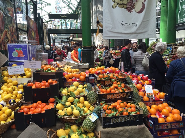 fruit stall at Borough Market