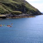 group of kayakers in Irish waters