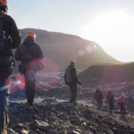 group on glacier hike in iceland