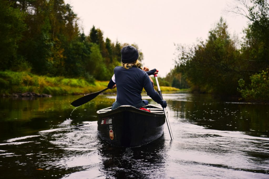 people kayaking in sweden