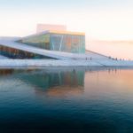 oslo opera house in the mist