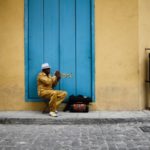 man playing a trumpet in cuba