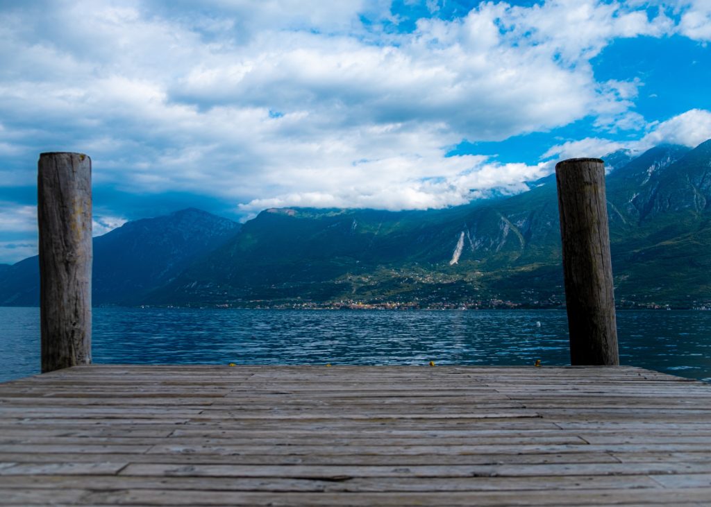 pier at lake garda in italy