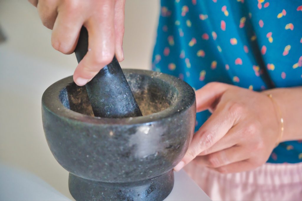 pestle and mortar for italian cooking