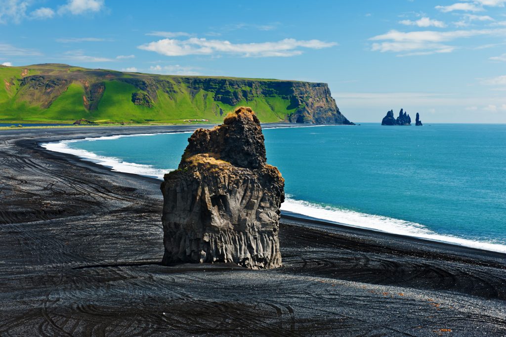 black sand beach in iceland