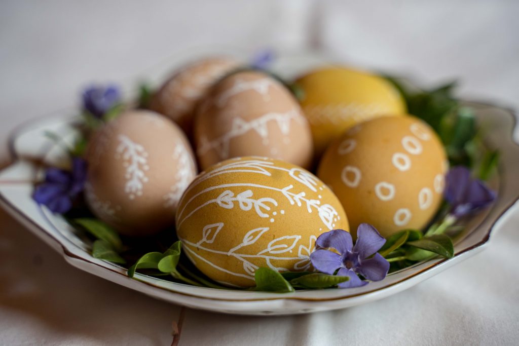 decorated easter eggs