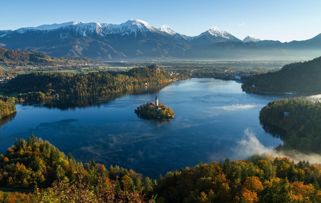 church on an island in lake bled