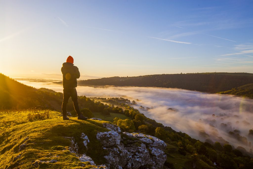 clouds and sunset in llangollen