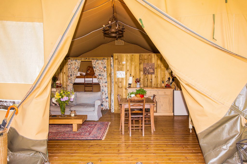 entrance to safari tent byford glamping