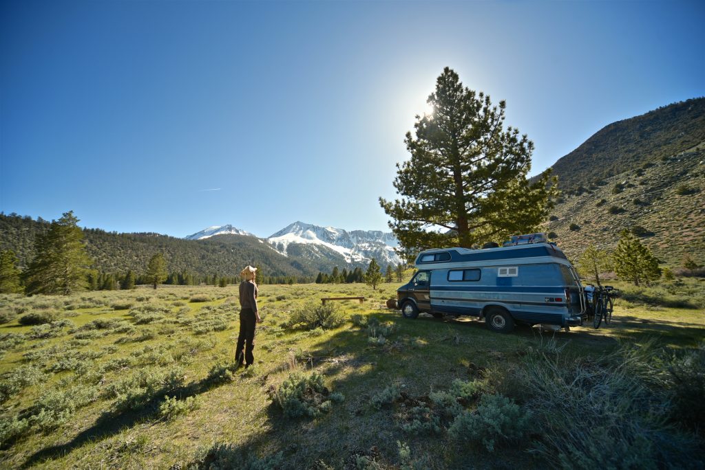 person travelling solo in yosemite