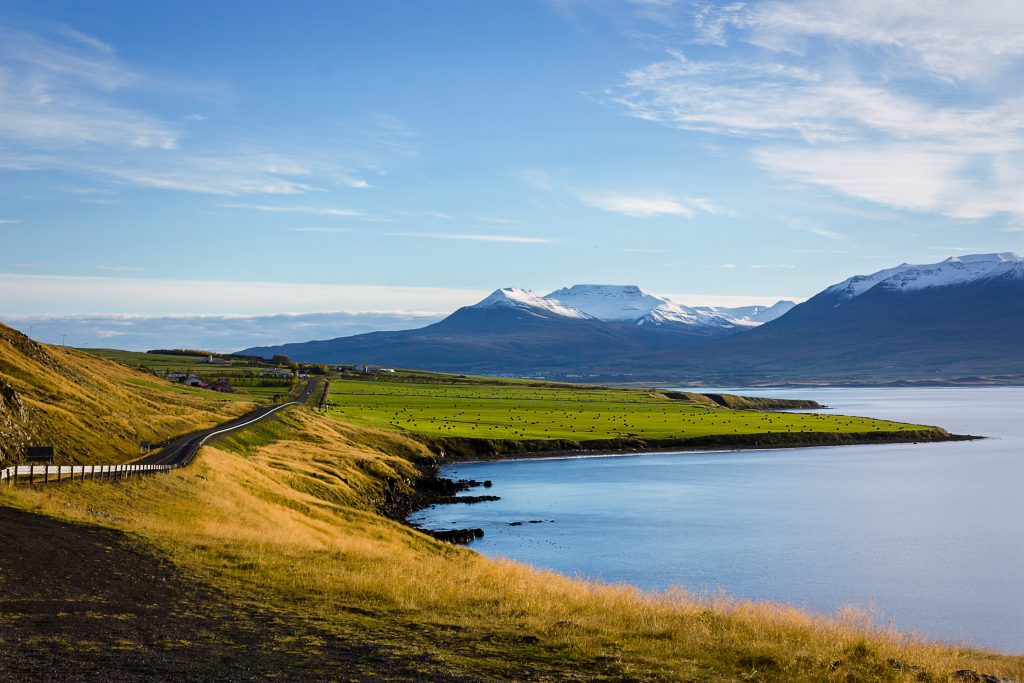 mountains and coast in iceland