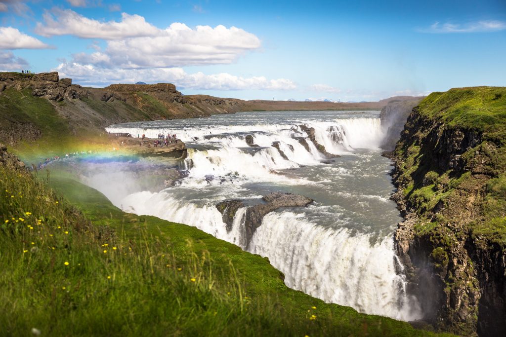 gullfoss waterfall in iceland