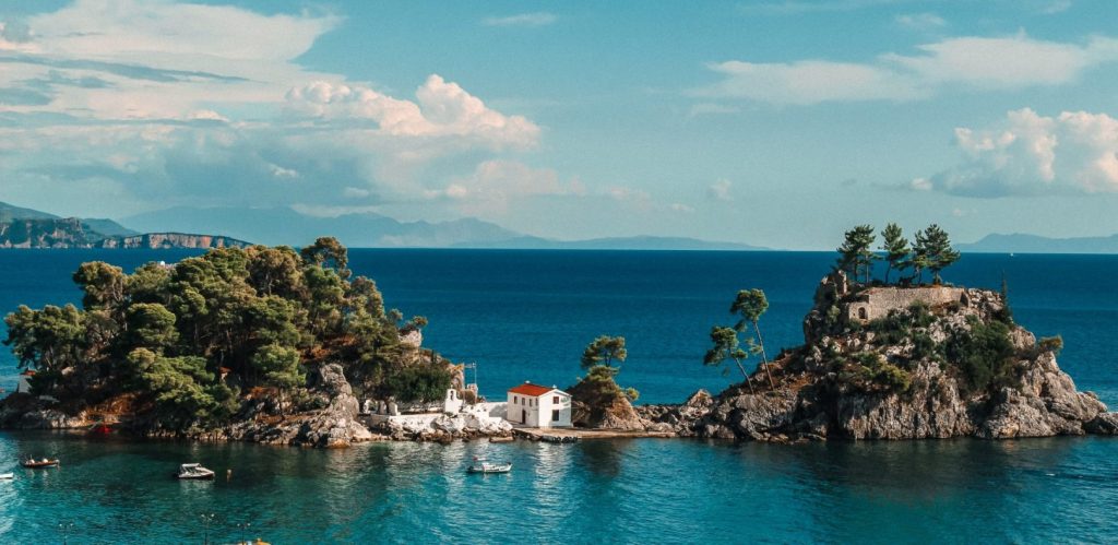small island off the coast of greece